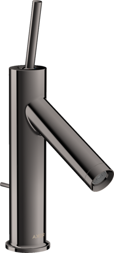 Купить купить смеситель для раковины axor starck, однорычажный, с тонкой рукояткой, со сливным гарнитуром, полированный черный, хром арт. 10111330