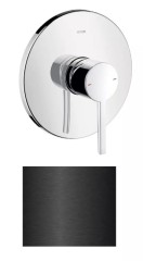 Смеситель для душа Axor Starck, однорычажный, скрытого монтажа, с плоской рычаговой рукояткой, шлифованный черный, хром арт. 10614340