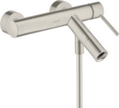 Смеситель для ванны Axor Starck, однорычажный, внешнего монтажа, с круглой рычаговой рукояткой, сталь арт. 10411800