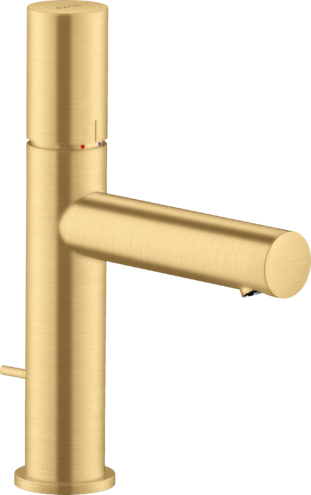 Купить купить смеситель для раковины axor uno 110, с рукояткой zero с незапираемым сливным набором, шлифованное золото арт. 45001250