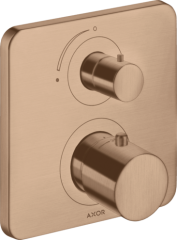 Термостат с запорным вентилем Axor Citterio M, шлифованное красное золото арт. 34705310