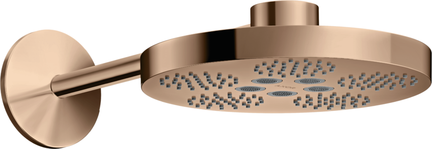 Купить купить верхний душ axor one 280 2jet с держателем, полированное красное золото арт. 48492300