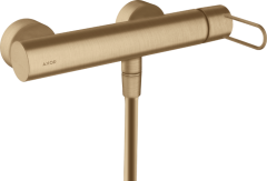 Смеситель для душа AXOR Uno внешнего монтажа, с рукояткой-петлей, шлифованная бронза арт. 38621140