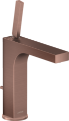 Смеситель для раковины AXOR Citterio 160, с тонкой рукояткой, со сливным гарнитуром, матовое красное золото арт. 39031310