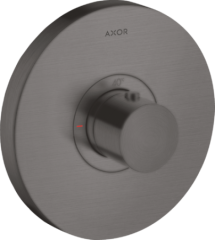 Термостат AXOR ShowerSelect HighFlow, скрытого монтажа, круглый, шлифованный черный, хром арт. 36721340