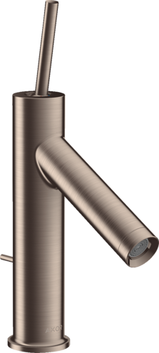 Купить купить смеситель для раковины axor starck, однорычажный, с тонкой рукояткой, со сливным гарнитуром, шлифованный никель арт. 10111820