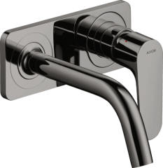 Смеситель для раковины настенный AXOR Citterio M с изливом 167 мм, с панелью, полированный черный, хром арт. 34112330