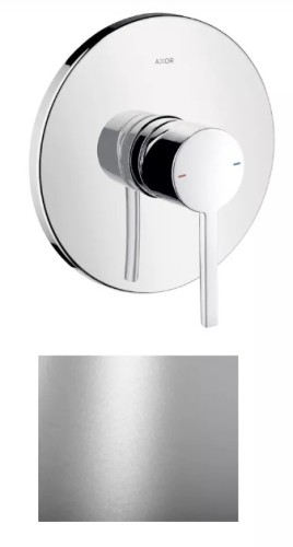 Купить купить смеситель для душа axor starck, однорычажный, скрытого монтажа, с плоской рычаговой рукояткой, сталь арт. 10614800