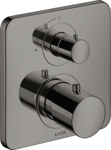 Купить купить термостат с запорным вентилем axor citterio m, полированный черный, хром арт. 34705330