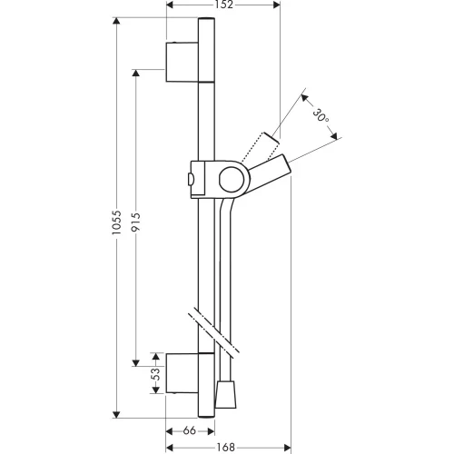 Купить купить штанга для душа axor citterio e 90см, хром арт. 27989000