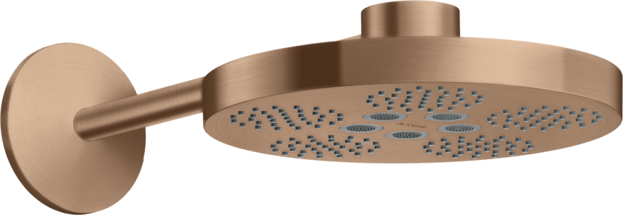 Купить купить верхний душ axor one 280 2jet с держателем, шлифованное красное золото арт. 48492310