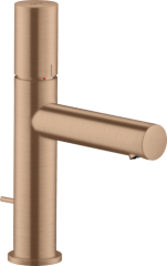 Смеситель для раковины AXOR Uno 110, с рукояткой zero с незапираемым сливным набором, шлифованное красное золото арт. 45001310