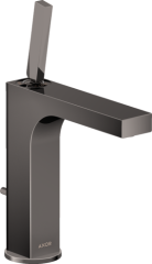 Смеситель для раковины AXOR Citterio 160, с тонкой рукояткой, со сливным гарнитуром, полированный черный, хром арт. 39031330