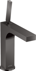 Смеситель для раковины AXOR Citterio 160, с тонкой рукояткой, с незапираемым сливным набором, полированный черный, хром арт. 39032330