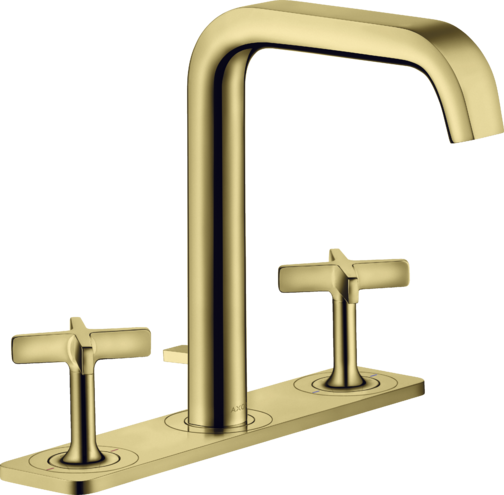 Купить купить смеситель для раковины axor citterio e на 3 отверстия, 170, с панелью, полированное золото арт. 36116990