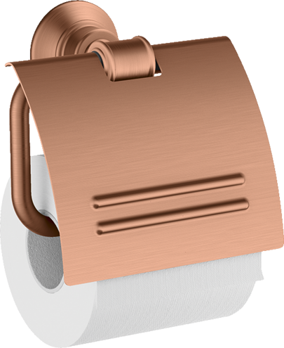 Купить купить держатель для туалетной бумаги axor montreux с крышкой полированное матовое красное золото арт. 42036310