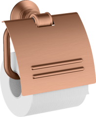 Держатель для туалетной бумаги AXOR Montreux с крышкой полированное матовое красное золото арт. 42036310