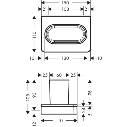 Купить купить стаканчик для зубных щеток axor universal softsquare, хром арт. 42834000