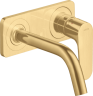 Купить купить смеситель для раковины настенный axor citterio m с изливом 167 мм, с панелью, шлифованное золото арт. 34112250