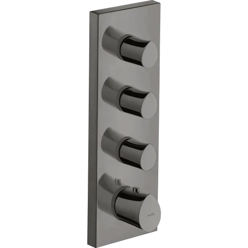 Купить купить модуль термостата axor starck organic, 360/120, скрытого монтажа, полированный черный, хром арт. 12717330