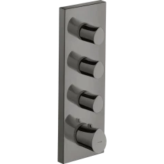 Модуль термостата Axor Starck Organic, 360/120, скрытого монтажа, полированный черный, хром арт. 12717330