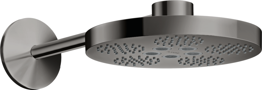 Купить купить верхний душ axor one 280 2jet с держателем, полированный черный, хром арт. 48492330