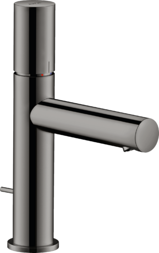 Купить купить смеситель для раковины axor uno 110, с рукояткой zero с незапираемым сливным набором, полированный черный, хром арт. 45001330