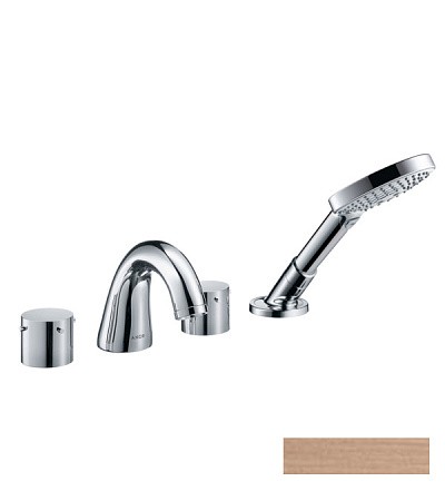 Купить купить смеситель на край ванны axor starck, на 4 отверстия, с рукоятками zero, шлифованное красное золото арт. 10444310