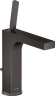 Купить купить смеситель для раковины axor citterio 160, с тонкой рукояткой, со сливным гарнитуром, матовый черный, хром арт. 39031340