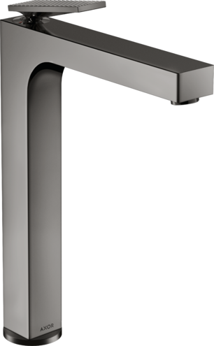 Купить купить смеситель для раковины высокий axor citterio 280 с рычаговой рукояткой, полированный черный, хром арт. 39151330