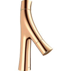 Смеситель для раковины Axor Starck Organic 80, с двумя рукоятками, с не запираемым сливным набором, полированная бронза арт. 12011130