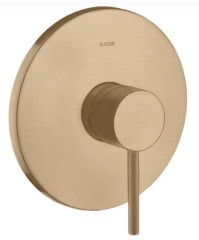 Смеситель для душа Axor Starck, однорычажный, скрытого монтажа, с плоской рычаговой рукояткой, шлифованная медь арт. 10614950