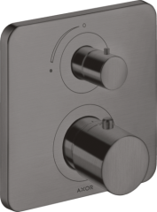 Термостат с запорным вентилем Axor Citterio M, шлифованный черный, хром арт. 34705340