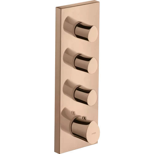 Купить купить модуль термостата axor starck organic, 360/120, скрытого монтажа, полированное красное золото арт. 12717300