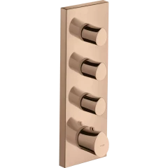 Модуль термостата Axor Starck Organic, 360/120, скрытого монтажа, полированное красное золото арт. 12717300