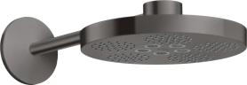 Купить купить верхний душ axor one 280 2jet с держателем, шлифованный черный, хром арт. 48492340