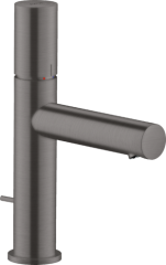 Смеситель для раковины AXOR Uno 110, с рукояткой zero с незапираемым сливным набором, шлифованный черный, хром арт. 45001340