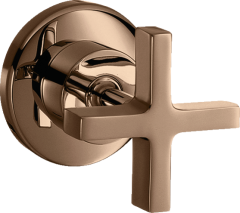 Запорный вентиль AXOR Citterio с крестообразной рукояткой, полированное красное золото арт. 39965300