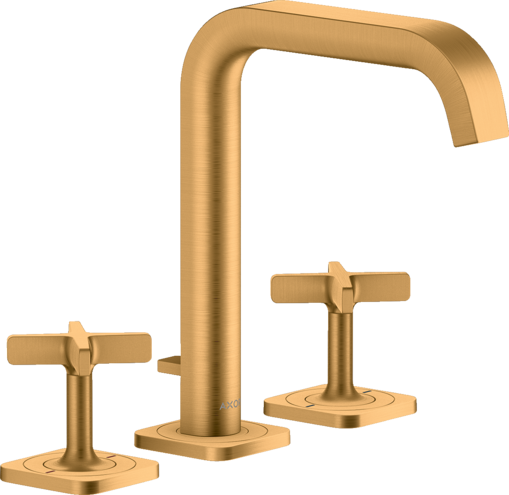 Купить купить смеситель для раковины axor citterio e на 3 отверстия, 170, с отдельными розетками, матовое золото арт. 36108250