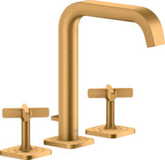 Смеситель для раковины AXOR Citterio E на 3 отверстия, 170, с отдельными розетками, матовое золото арт. 36108250