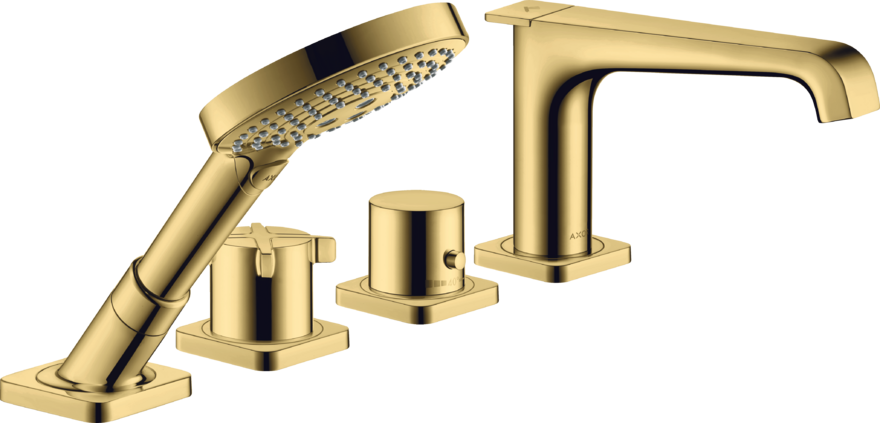Купить купить термостат для ванны axor citterio e на 4 отверстия, монтаж на плитку, полированное золото арт. 36410990