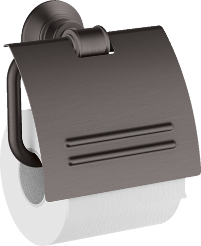 Купить купить держатель для туалетной бумаги axor montreux с крышкой матовый черный, хром арт. 42036340