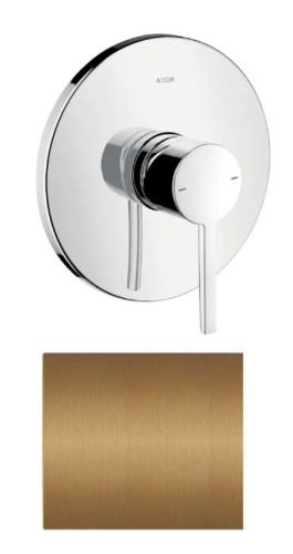 Купить купить смеситель для душа axor starck, однорычажный, скрытого монтажа, с плоской рычаговой рукояткой, шлифованная бронза арт. 10614140