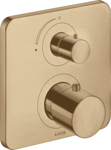 Купить купить термостат с запорным вентилем axor citterio m, шлифованная бронза арт. 34705140