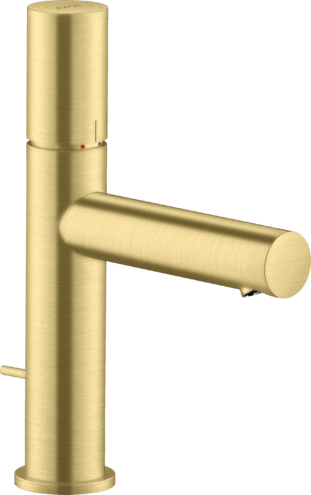 Купить купить смеситель для раковины axor uno 110, с рукояткой zero с незапираемым сливным набором, шлифованная медь арт. 45001950