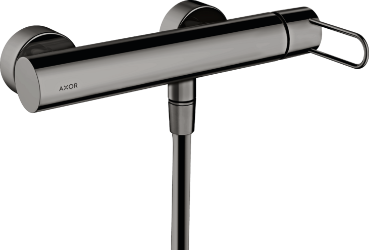 Купить купить смеситель для душа axor uno внешнего монтажа, с рукояткой-петлей, полированный черный, хром арт. 38621330