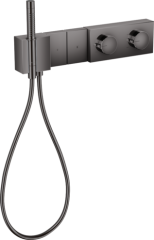 Модуль термостата AXOR Edge 470/100 для 2 потребителей скрытого монтажа, полированный черный, хром арт. 46700330