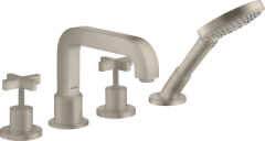 Смеситель для ванны AXOR Citterio на 4 отверстия с крестообразными рукоятками, матовый никель арт. 39453820