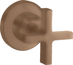 Запорный вентиль AXOR Citterio с крестообразной рукояткой, матовое красное золото арт. 39965310