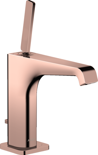 Купить купить смеситель для раковины axor citterio e 130 мм со сливным гарнитуром, полированное красное золото арт. 36100300